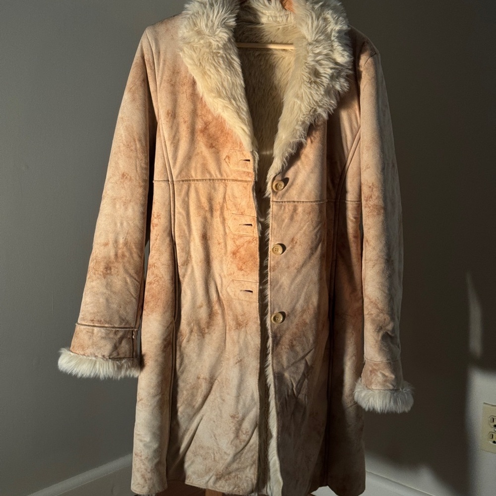 Vintage Tan Shearling Coat